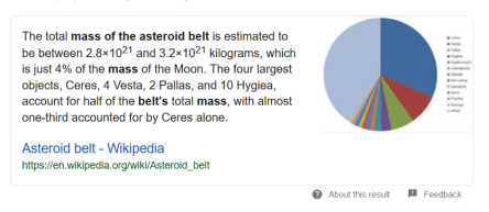Mass of the Asteroid Belt